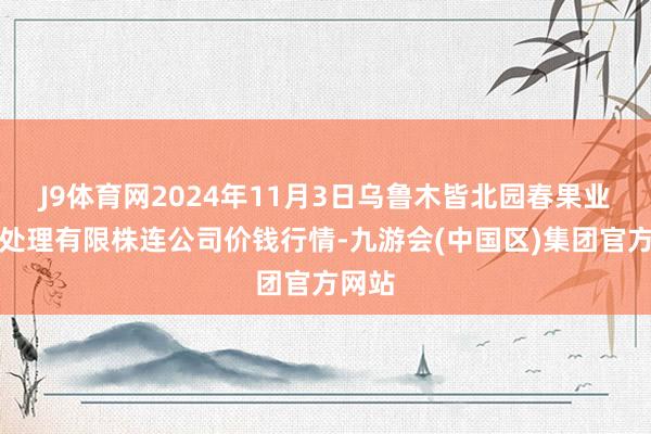 J9体育网2024年11月3日乌鲁木皆北园春果业野心处理有限株连公司价钱行情-九游会(中国区)集团官方网站