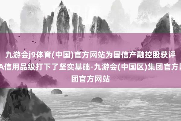 九游会j9体育(中国)官方网站为国信产融控股获评AAA信用品级打下了坚实基础-九游会(中国区)集团官方网站